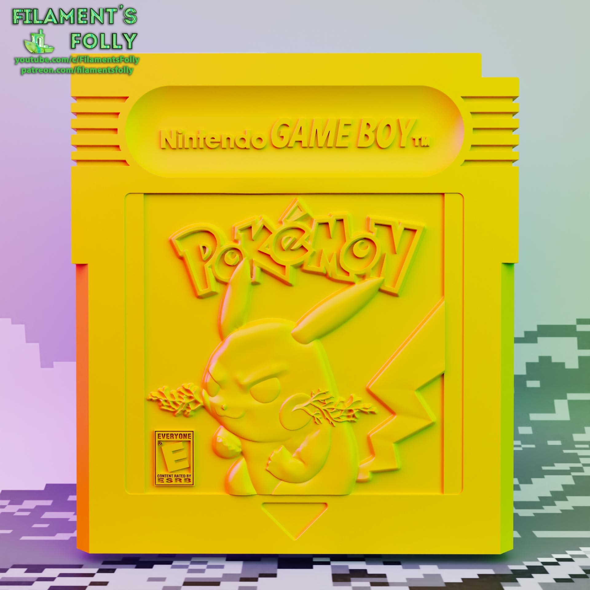 Pokemon Yellow Wall Art Filaments Folly
